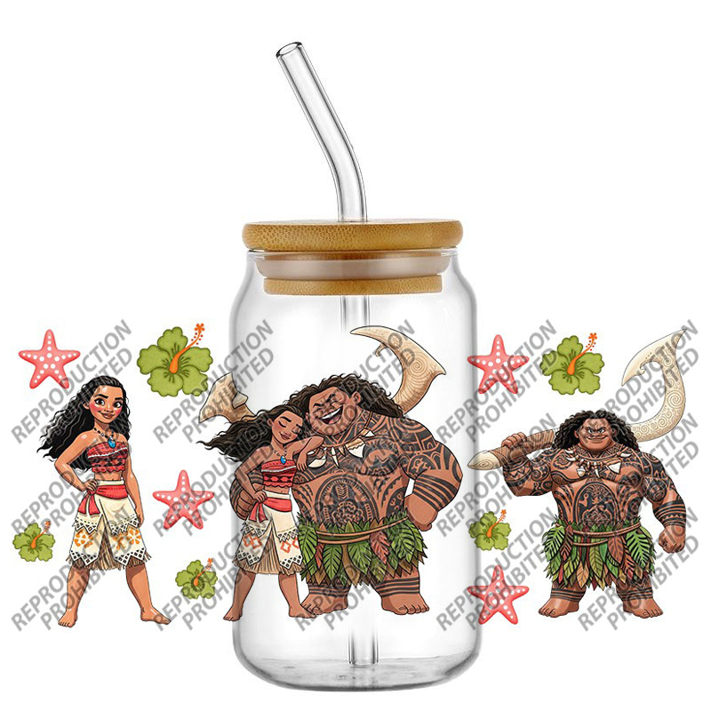 Rdta Tank Glass - Nieuwe populaire cartoonfilm Moana 16oz UV