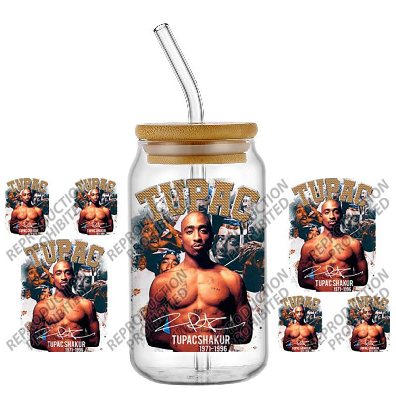 Rdta Tank Glass - Populaire rapper superstar TUPAC 2Pac 16oz